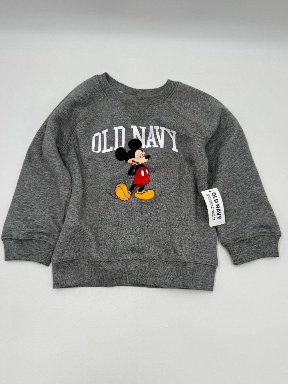 Old Navy x Disney Mickey Mouse Crewneck Sweatshirt Size 2T Toddler Gray NWT